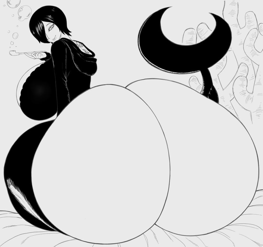 ass_bigger_than_head ass_focus big_ass big_breasts boob_window bottomless female female_only huge_breasts hyper_ass madame_shyarly mermaid one_piece pants_down shortfin_mako_shark thanuki thanukiart topwear