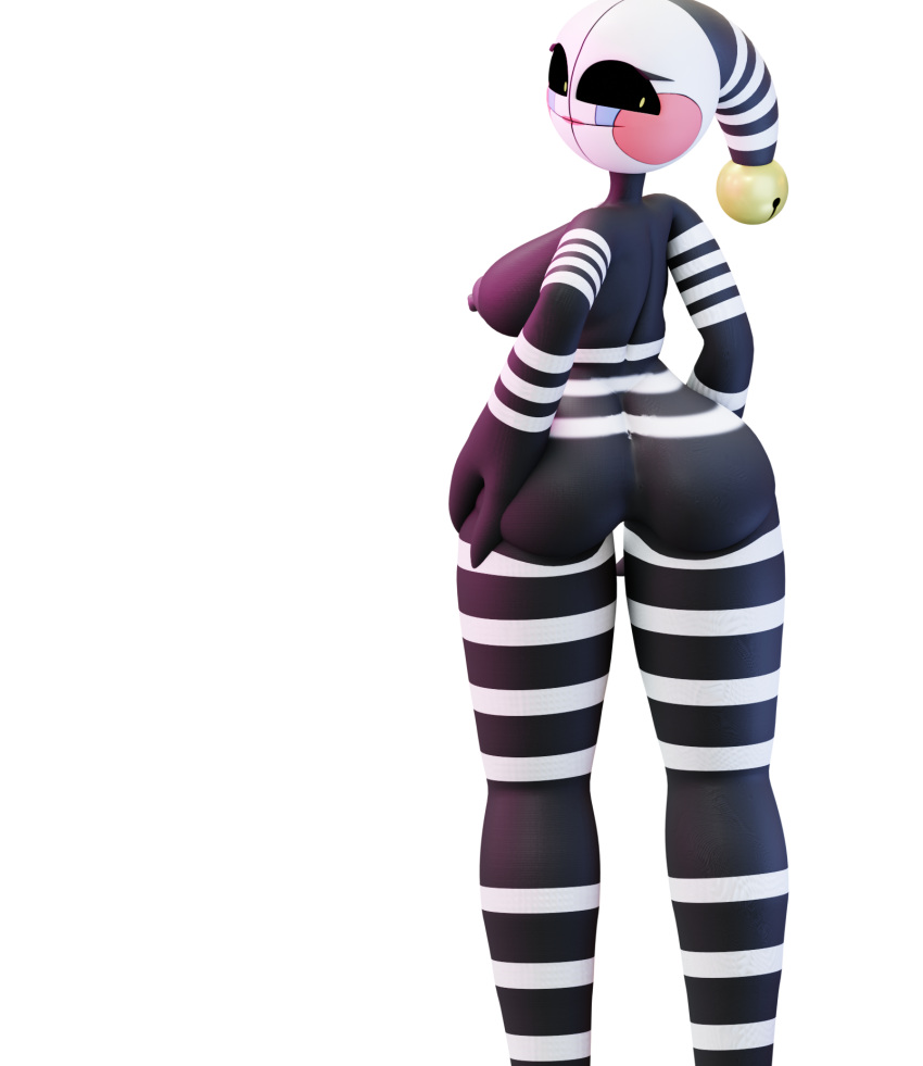 3d ass curvy female female_only five_nights_at_freddy&#039;s holding_ass large_breasts marionette_(fnaf) normal_breasts puppet_(fnaf) security_puppet_(fnaf) tagme tall_female