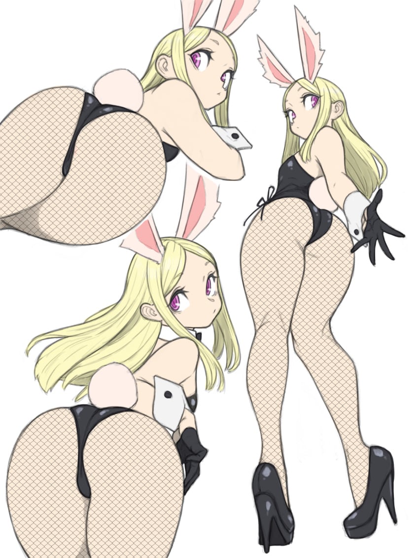 ass blonde_hair bunny_ears bunny_girl bunny_tail bunnysuit elin female looking_at_viewer looking_back tagme tera_online toshinoshin00