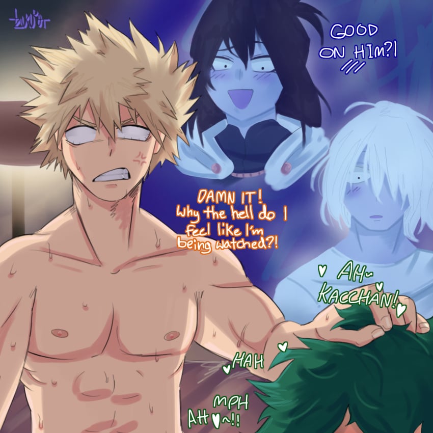 abs angry angry_face anime anime_style bedroom blush funny gay gay_sex grabbing_hair gripping_hair hair_grab izuku_midoriya izukur0t137 katsuki_bakugou male/male male_only moaning my_hero_academia nana_shimura nipples one_for_all_(mha) one_for_all_vestige shirtless surprised sweat sweating vestige_(mha) yaoi yaoi_with_female_audience yaoi_with_male_audience yoichi_shigaraki