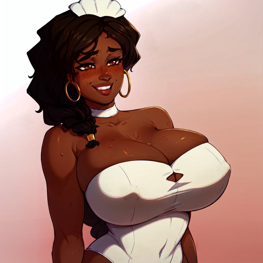 1girls ai_generated breasts_bigger_than_head dark-skinned_female dark_skin female female_focus female_only huge_breasts human human_only latina latina_milf maid maid_headdress marvel rio_morales rio_morales_(spider-verse) seductive_look spider-man:_across_the_spider-verse spider-man_(series) stable_diffusion voluptuous voluptuous_female