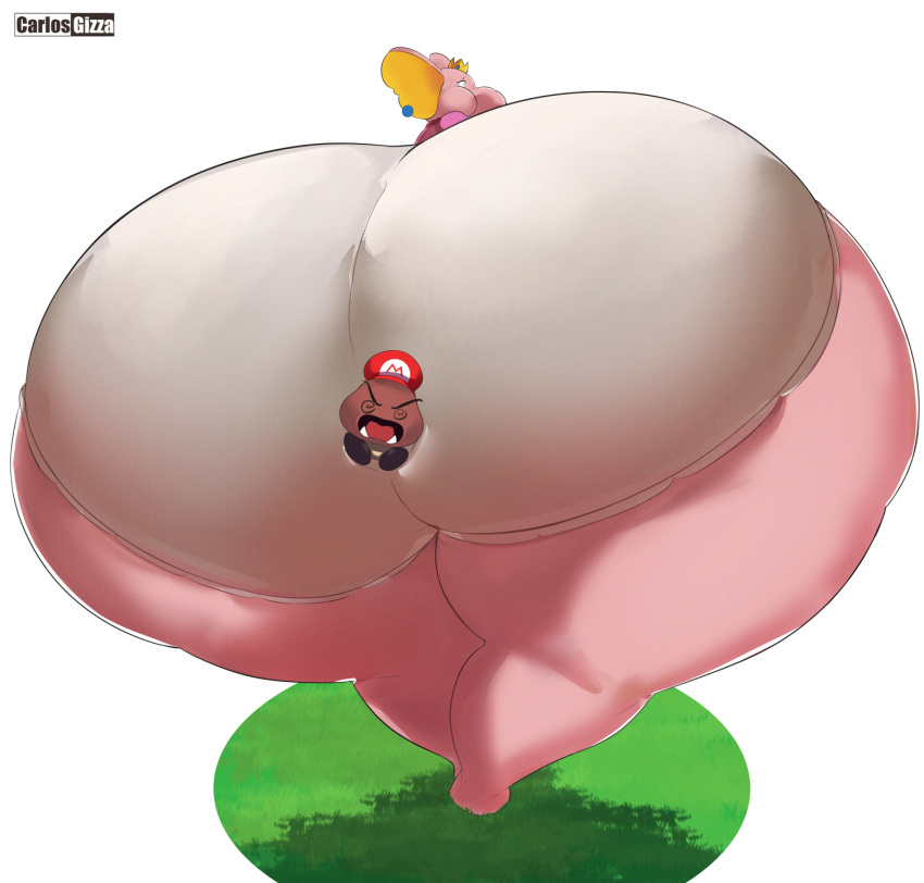 anthro ass big_ass bloomers carlosgizza colossal_ass confused crown dizzy dumptruck_ass dumptruck_butt earring elephant elephant_peach enormous_ass female gigantic_ass goomba hat huge_ass hyper_ass large_ass male mario mario_(series) massive_ass nintendo pink_body princess_peach size_difference super_mario_bros._wonder thick_thighs thunder_thighs wide_hips