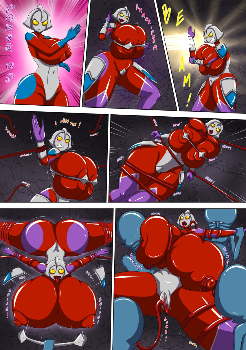 alternate_breast_size areolae armor breast_expansion breasts_bigger_than_head escapefromexpansion expansion huge_breasts large_ass large_breasts licking_pussy nipples rape sucking_nipples tentacle thick_thighs ultraman_(franchise) ultrawoman_yin_xin wide_hips