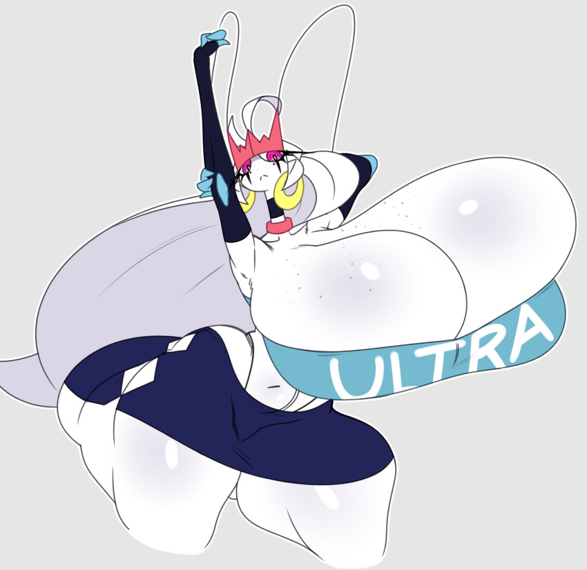 ass_bigger_than_head big_ass big_breasts boob_window breasts_bigger_than_head clothed female female_only gomibin_art huge_ass hyper_ass hyper_breasts nintendo no_bra pheromosa pokémon_(species) pokemon pokemon_(species) underass