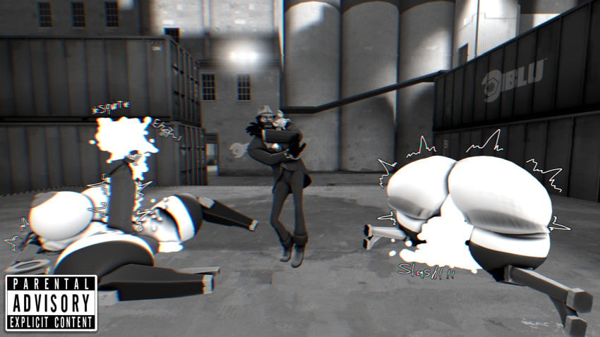 3d 3d_model album_cover big_ass big_butt big_penis big_sister cum cum_explosion cum_in_ass desmond_jablonoski exhausted futanari grayscale greyscalespy little_brother mimi_sentry pleasure_face sentry_(team_fortress_2) sentry_turret shocked shocked_expression siblings team_fortress_2 tf2 valve valve_(company)