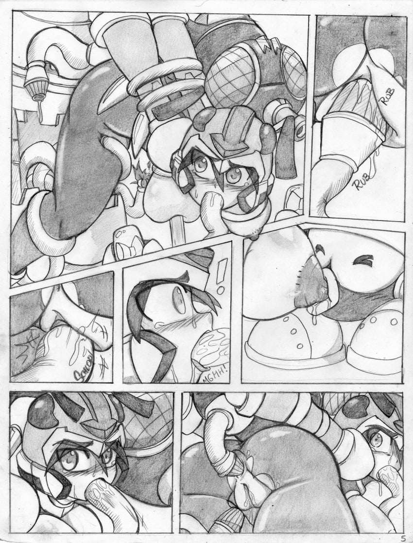 anal_penetration gangbang genderswap_(mtf) mega_man mega_man_zx metall rape rule_63 spitroast sucking_nipples tentacle_rape vaginal_penetration vcampan vent_(mega_man)