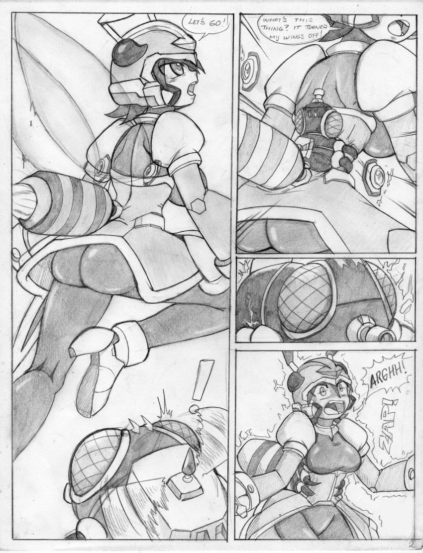 bug captured_heroine genderswap_(mtf) mega_man mega_man_zx rule_63 shocked vcampan vent_(mega_man) vesper_woman