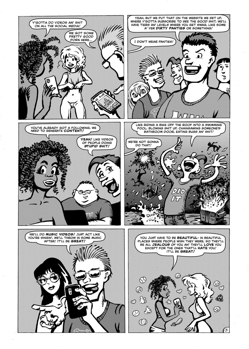 5boys 5girls calculator chapter_3 cherry_poptart cherry_poptart_(comic) dark-skinned_female dreadlocks ellie_dee iphone j.r. laptop larry_welz light-skinned_female mitch no_color ophelia_(cherry_poptart) page_3 phone pubic_hair pussy putting_on_shirt sakura_(cherry_poptart) samson shakila unshaved_pussy winston