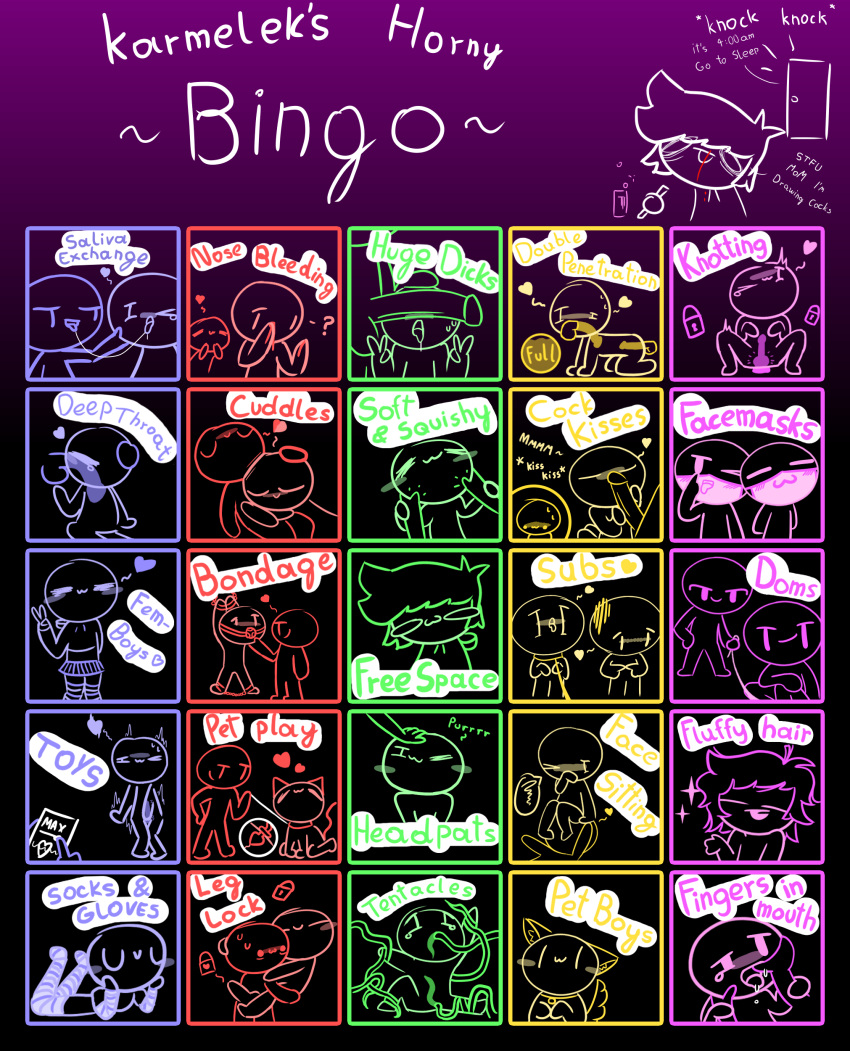 bingo bingo_card bondage buttplug cock_kiss cuddling deepthroat domination double_penetration face_sitting facemask femboy fingers_in_mouth fluffy_hair gloves headpat huge_cock karmelek karmelek_(artist) kissing_penis knot knotted_dildo knotting leglock nose_bleed original_character penetration pet_boy pet_play petplay saliva saliva_trail sex_toy socks soft squishy submissive tentacle x-ray