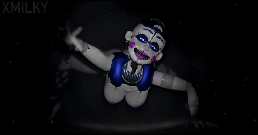 3d 3d_(artwork) 3d_model ass ass_up ballora ballora_(fnafsl) big_breasts blender blender_(software) blender_cycles blurry_background breasts crawling earrings female female_only five_nights_at_freddy's five_nights_at_freddy's:_sister_location fnaf hi_res looking_at_viewer nipples pov purple_eyes purple_lipstick reaching_out robot robot_girl scottgames sister_location white_body white_skin x3milky