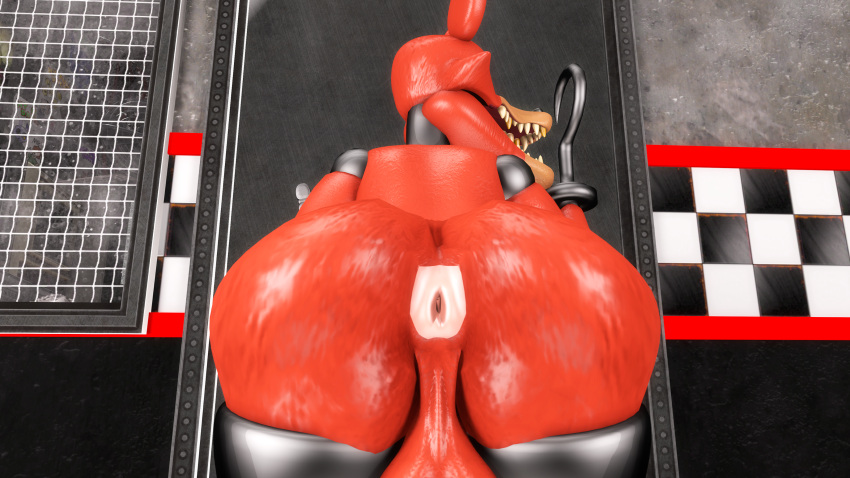 absurd_res anthro anus ass big_butt bubble_butt butt_focus canid canine five_nights_at_freddy's five_nights_at_freddy's_2 fox foxy_(fnaf) gay hi_res male male_only mammal scottgames skelefoxdesign tagme withered_foxy