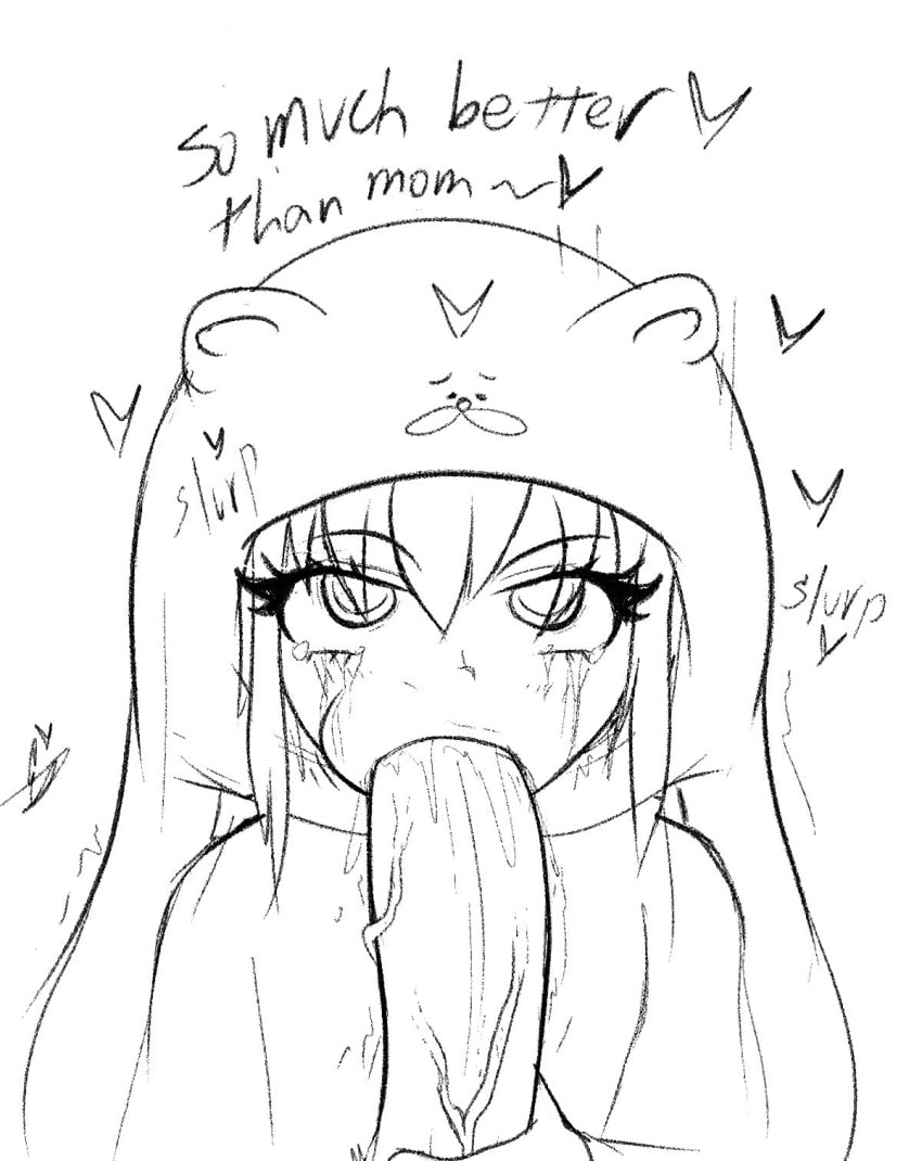 ahri_a_walla blowjob doma_umaru family family_sex himouto!_umaru-chan incest no_color oral pov pov_eye_contact pov_male sister tears_of_pleasure veins veiny_penis younger_female