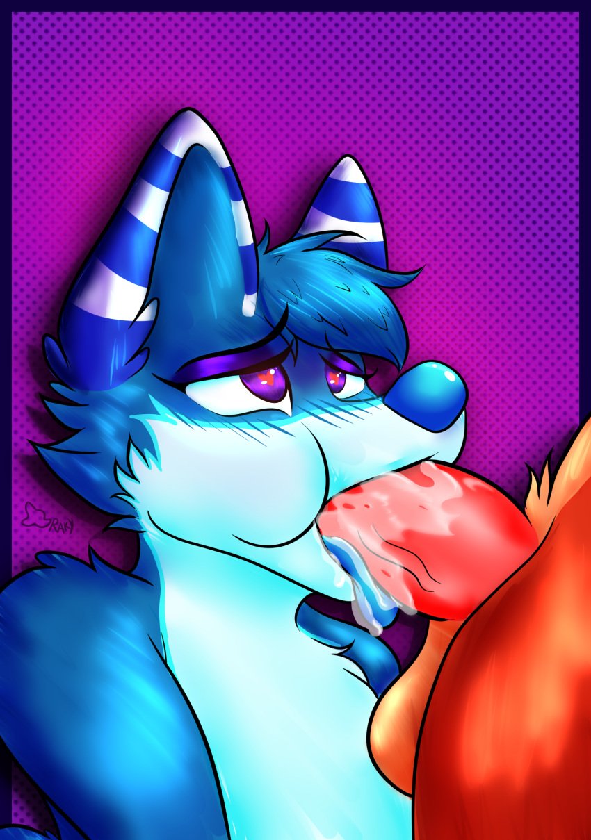 2023 artist_logo cum fox fraky_arts franky_(fraky_arts) furry gay logo penis wolf