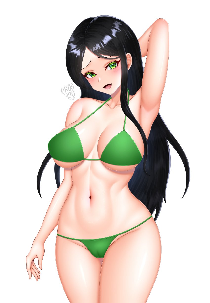 arm_up armpit bikini cameltoe eros420 long_hair smile snakeysmut