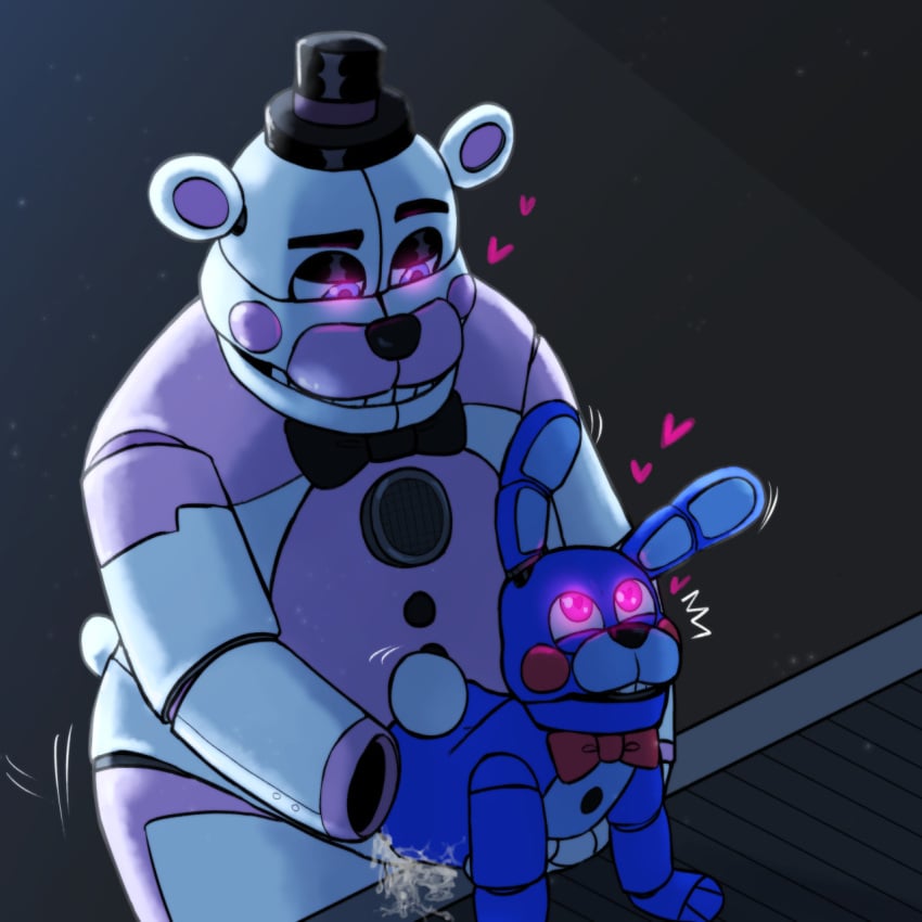 2022 animatronic anthro anthro_focus anthro_on_anthro anthro_only anthro_penetrated anthro_penetrating_anthro anthro_solo anthrofied bear big_dom_small_sub bigger_male bigger_penetrating_smaller black_nose bow_tie bowtie chubby_anthro chubby_male cotton_tail cum cum_inside cumming_inside cumshot detailed digital_drawing_(artwork) digital_media_(artwork) ejaculating_cum ejaculation extreme_size_difference five_nights_at_freddy&#039;s five_nights_at_freddy&#039;s:_sister_location fluffy_tail funtime_freddy funtime_freddy_(fnafsl) furry furry_male furry_only gay glowing_eyes headgear headwear heart heart-shaped_pupils heart_reaction lagomorph lagomorph_humanoid looking_down looking_pleasured machine male male/male male_anthro male_focus male_only male_penetrated male_penetrating male_penetrating_male orgasm puppet_bonnie_(fnafsl) rabbit robot scottgames short_tail simple_background size_difference smile smiley_face smiling spaceandroids top_hat ursid ursid_humanoid