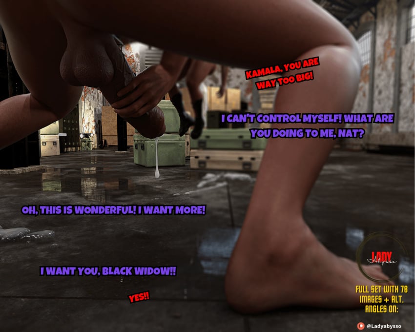 1futa 1girls 3d adult age_difference aged_up avengers big_ass big_butt big_penis black_widow_(marvel) comic_page completely_nude dark_skin dickgirl feet female femsub futa_giantess futa_on_female futadom futanari giantess huge_cock implied_futanari indian_female kamala_khan ladyabysso marvel micro milf mostly_nude ms._marvel naked_footwear nude nude_female nude_futanari pin_up red_hair stomping teenage_girl teenager text