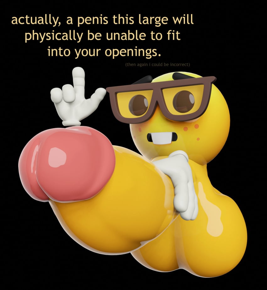 ball_with_hyper_features big_balls big_penis blender blender_(software) blender_eevee dialogue disembodied_hand disembodied_hands floating_hands holding_penis huge_balls huge_cock hyper hyper_balls hyper_penis meme nerd nerd_emoji onyxsplash smartass sphere_creature text