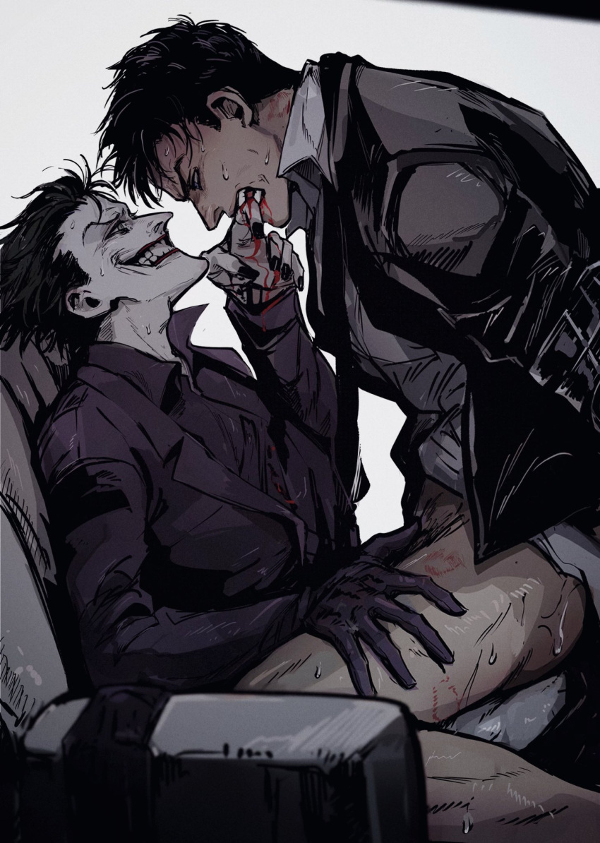 batman batman_(series) bruce_wayne dc_comics gay male male/male male_only the_joker yaoi