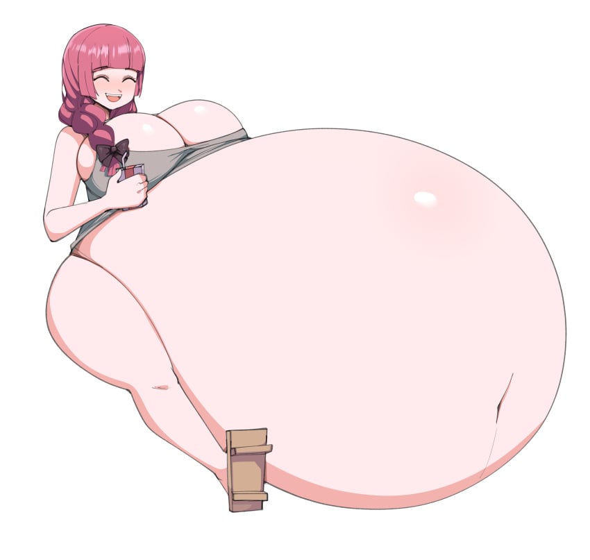 big_belly big_breasts bocchi_the_rock! breasts_bigger_than_head hiroi_kikuri huge_breasts hyper hyper_belly hyper_pregnancy inflation pregnant sitting solo zeruxu