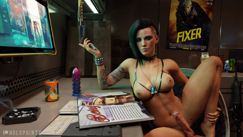 1futa 4k breasts brown_eyes cock cum cum_on_body cyberpunk_2077 dark_hair erect_penis erection futanari holopointz legs light-skinned_futanari naked naked_female nipples nude_futanari penis petite petite_body self_upload solo solo_focus solo_futa spiked_collar studded_bracelet v_(cyberpunk_2077) valerie_(cyberpunk_2077)