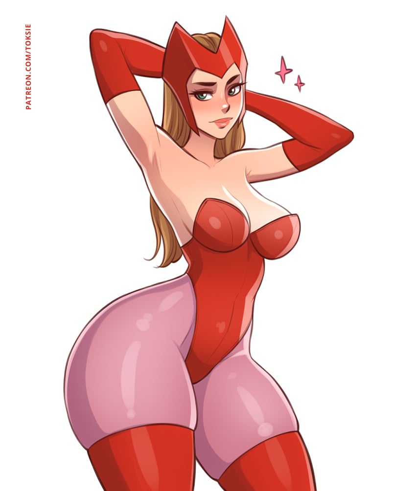 1girls armpits avengers big_breasts brown_hair female female_only green_eyes long_hair marvel marvel_comics posing scarlet_witch solo tagme thick_thighs thunder_thighs toksie voluptuous voluptuous_female wanda_maximoff wide_hips x-men