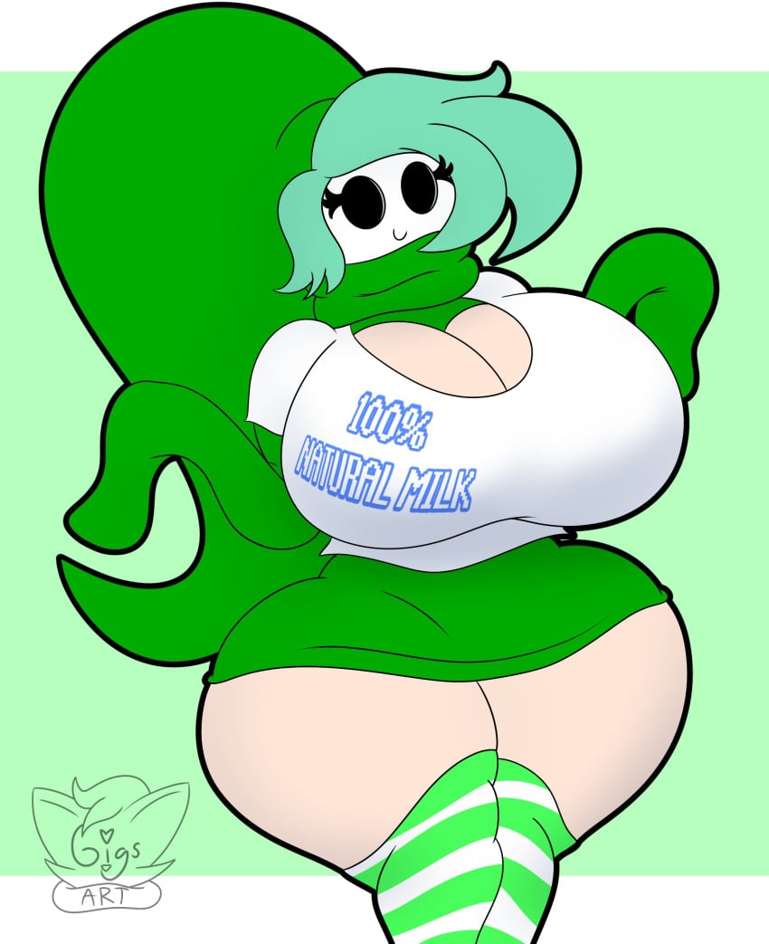 1girls 2020s 2023 big_ass big_breasts big_butt big_nipples bimbo breasts female female_focus female_only gigglemcbutt_(gigs) green_clothing green_hair green_hoodie huge_ass huge_breasts huge_butt huge_nipples huge_thighs mario_(series) shy_gal shyggle_(gigglemcbutt) slim_waist smile smiling tagme wide_hips