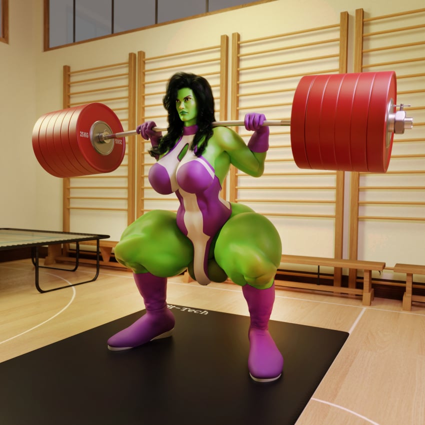 1futa 3d 3d_(artwork) ball_bulge balls balls_in_panties balls_under_clothes barbell big_balls big_breasts boots bulge busty dark-skinned_futanari flaccid futa_only futanari green_skin gym hulk_(series) leotard marvel marvel_comics muscular muscular_futanari muscular_thighs panties panty_bulge penis penis_bulge penis_in_panties penis_under_clothes renö she-hulk small_clothes small_panties solo solo_futa squatting thick_thighs thunder_thighs weightlifting weights