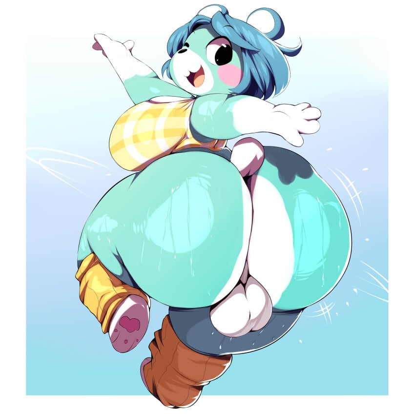 1futa 2020 :3 absurd_res animal_crossing anthro ass back_view bear big_ass big_breasts big_butt black_eyes blue_fur blue_hair bluebear_(animal_crossing) bottomless breasts bubble_butt curvaceous curvy_female curvy_figure dickgirl edit edited furry furry_only futa_only futanari gradient_background hi_res highres huge_ass huge_breasts large_ass large_breasts looking_at_viewer looking_back nintendo one_eye_closed open_mouth partially_clothed short_hair shortstack sideboob smile solo standing sweat sweatdrop testicles thick_ass thick_legs thick_thighs third_party_edit trinity-fate62 video_games voluptuous white_fur