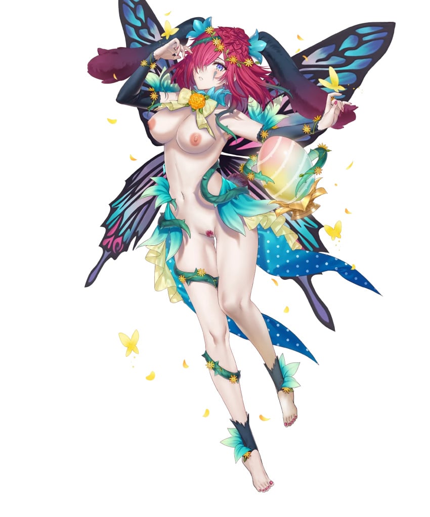 1girls alternate_costume ass_visible_through_thighs bare_legs barefoot blue_eyes breasts bunny_ears bunny_girl bunnysuit completely_nude easter edit fairy fairy_wings female female_only female_pubic_hair fire_emblem fire_emblem_heroes hair_over_one_eye large_breasts legs looking_at_viewer medium_hair nail_polish nintendo nipples nude nude_female nude_filter official_alternate_costume open_mouth pubic_hair purple_hair purple_nails pussy red_hair red_nails samuraijam34 transparent_background triandra_(fire_emblem) triandra_(spring)_(fire_emblem) violet_hair violet_nails wings