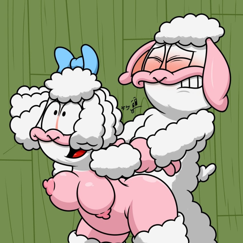 2023 accessory anthro ass blush bo_(orson's_farm) bo_(orson’s_farm) bovid bow_ribbon breasts brother brother_and_sister caprine clenched_teeth closed_eyes duo female garfield_(series) garfield_and_friends hair_accessory hair_ribbon hairbow hi_res incest lanolin_(orson's_farm) male male/female mammal nipples open_mouth orson's_farm paramount_pictures paws,_inc. ribbons sex shaved_wool sheep sibling sister takeshi1000 teeth tongue