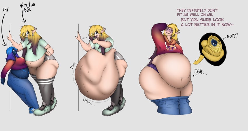 anus ass ass_expansion bbm bbw belly_expansion big_belly big_butt big_tummy butt_expansion digested digested_prey digestion digestion_noises elf fat fat_ass female_prey femboy femboy_on_female femboy_pred femboydom male_pred pointy_ears post_digestion post_vore sloshing_belly stomach stomach_bulge taller_male thick_thighs thigh_expansion thighs tongue tummy vore vore_belly weight_gain