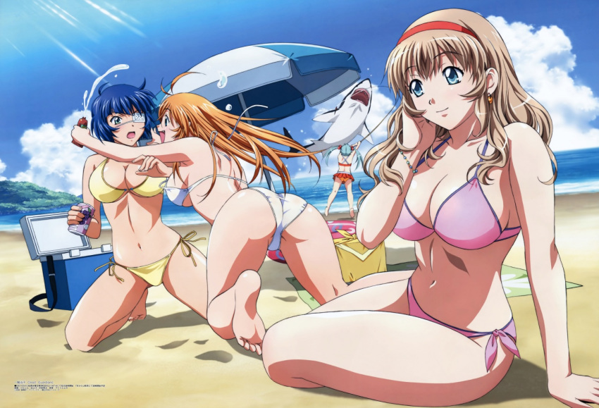 blue_hair ikkitousen ryomou_shimei sonken_chuubou sonsaku_hakufu