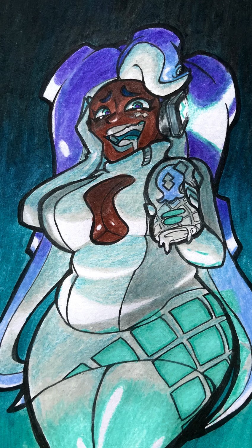 big_breasts boob_window breasts chubby chubby_female clothed clothing dark-skinned_female dark_skin excited female female_focus female_only femdom fully_clothed gentle_femdom horny hourglass_figure imminent_sex large_breasts latex latex_gloves latex_suit looking_at_viewer marina_(splatoon) off_the_hook_(splatoon) oh_gosh_levi onahole sex_toy shiny_clothes skin_tight splatoon tenga thick_thighs thighs toy wide_hips