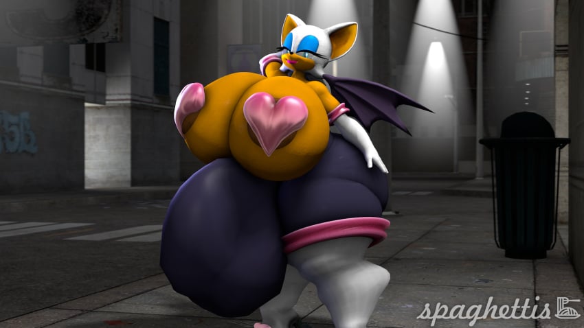 3d 3d_(artwork) 3d_model ass_bigger_than_head big_ass big_breasts big_bulge big_penis bottomwear breasts_bigger_than_head covered_nipples female furry futa_only futanari huge_ass huge_breasts hyper_ass hyper_breasts hyper_bulge hyper_penis mobian mobian_(species) mobian_bat pasties penis rouge_the_bat sega sonic_(series) sonic_adventure_2 sonic_the_hedgehog_(series) spaghettis_(artist) topless