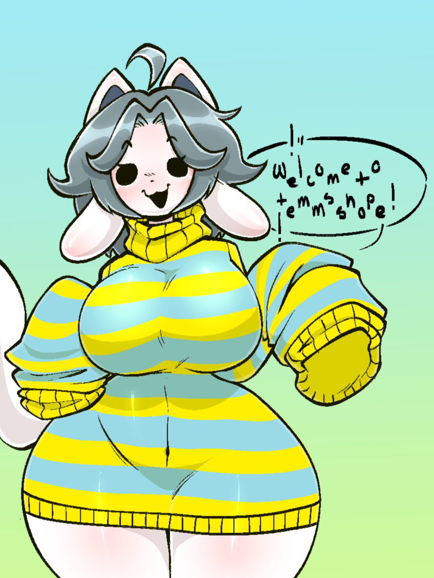 5hitzzzu big_breasts boombita breasts funcu funculicious furry meatcuteshii pinkbobatoo skiddioop stereodaddy tagme temmie temmie_(undertale) thick_thighs thighs undertale undertale_(series)