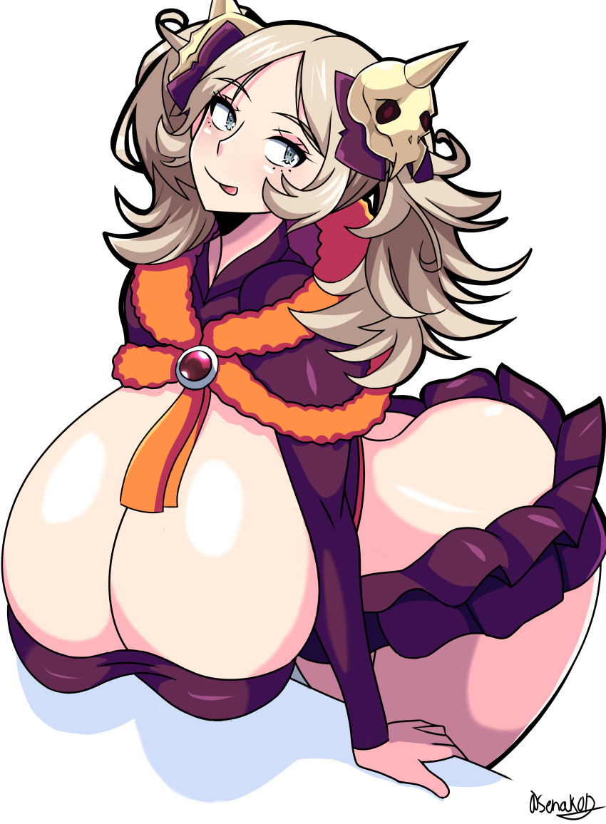 1girls :p aged_up alternate_breast_size alternate_costume arm_support ass bare_thighs bent_over blonde_hair blue_eyes breasts butt_crack cleavage cosplay curvy disgaea disgaea_5 female female_only fire_emblem fire_emblem_awakening huge_breasts large_ass large_breasts leaning_forward lissa_(fire_emblem) majorita_(disgaea) majorita_(disgaea)_(cosplay) medium_hair miniskirt naughty_face nintendo nippon_ichi_software senak012 skirt smile solo thick_thighs thighs tongue tongue_out twintails voluptuous