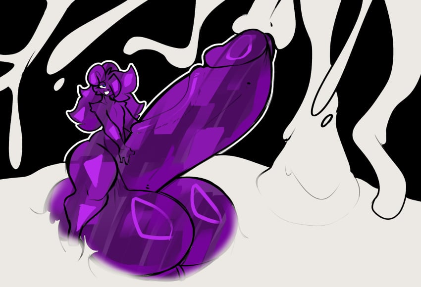 absurd_res amethyst_(gem) anthro balls bear big_balls big_penis blue_eyes bodily_fluids cum cum_everywhere digital_media_(artwork) ejaculation gem genital_fluids genitals hair hi_res huge_balls huge_cock hyper hyper_balls hyper_genitalia hyper_penis long_hair male mammal messy one_eye_obstructed penis polar_bear saggy_balls smile solo teeth thick_thighs ursine vein veiny_penis zan_(zantanerz) zanny_(character) zantanerz_(artist)