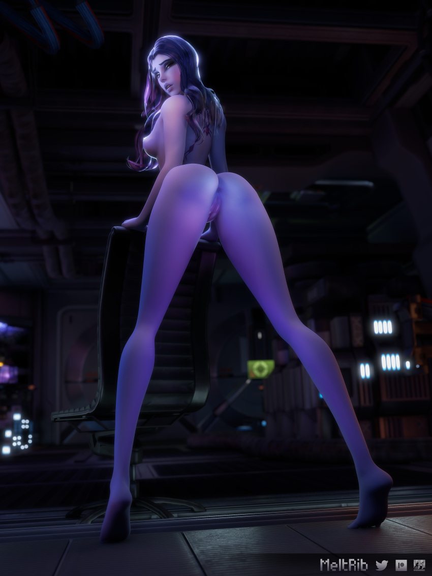 1girls 3d 3d_(artwork) ass hi_res highres looking_at_viewer meltrib overwatch overwatch_2 tiptoes widowmaker