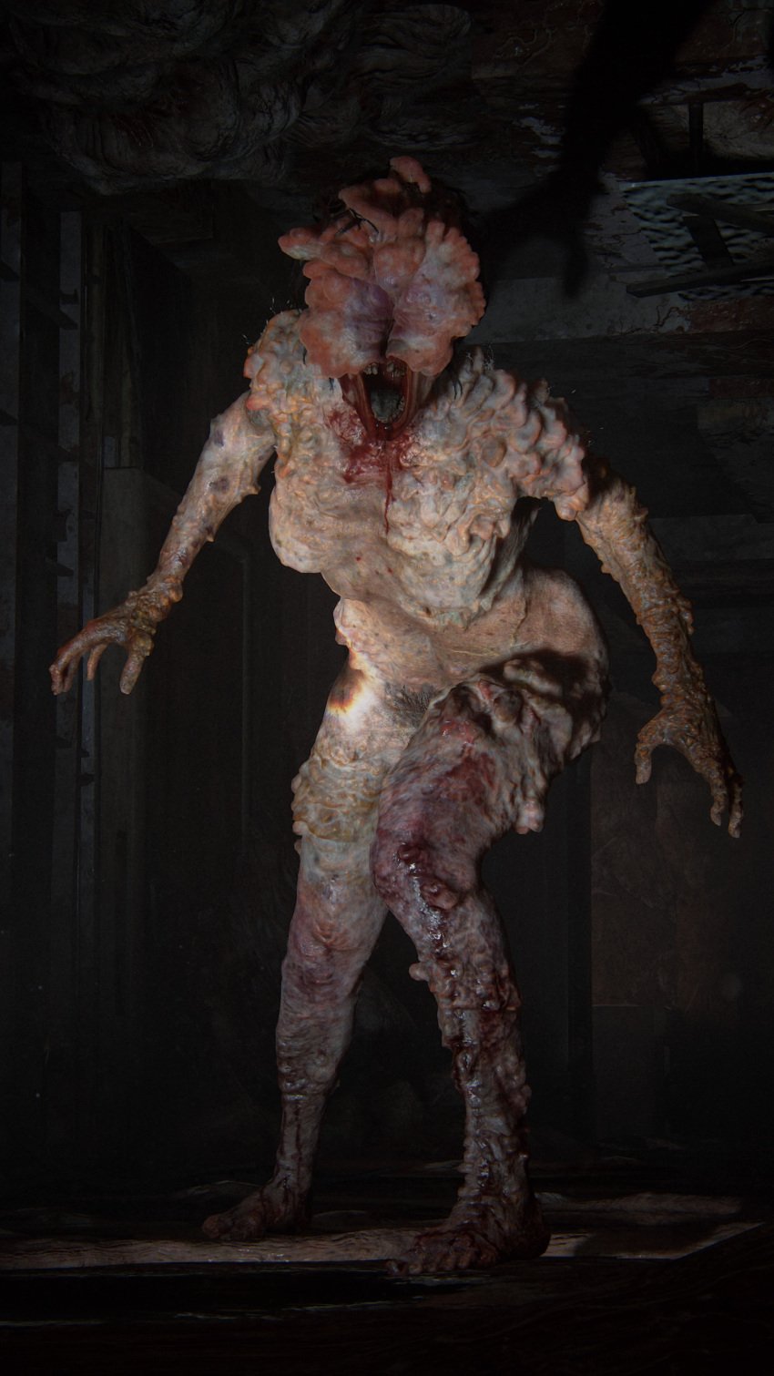 3d breasts clicker cordyceps detailed_background eyeless female fungus hair infected monster monster_girl naughty_dog nightmare_waifu nipples nude open_mouth pubes screencap solo sony_interactive_entertainment tagme teeth the_last_of_us the_last_of_us_2