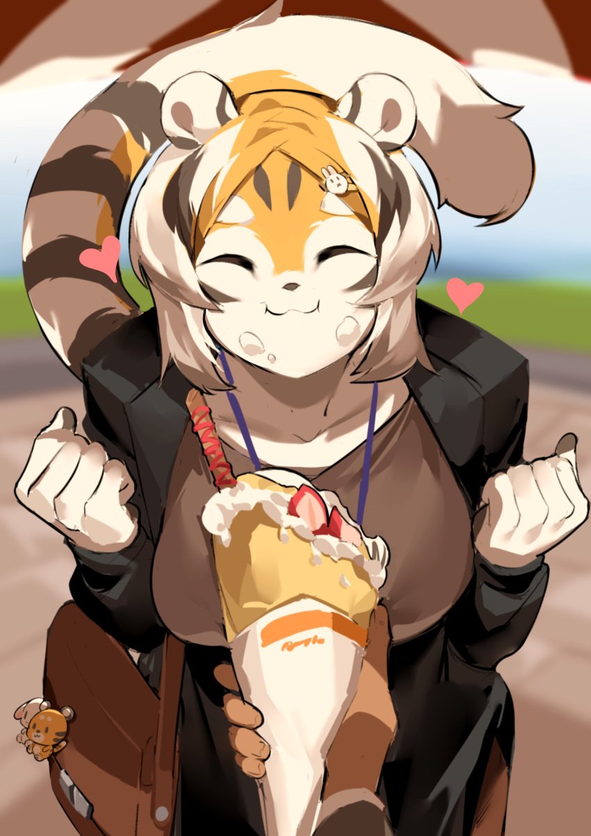 1girls anthro big_breasts breasts crepe eyes_closed female happy looking_at_viewer looking_down mei_xiang mx99926 oc original short_hair sole_female solo solo_female solo_focus tail thick_thighs tiger tiger_ears tiger_girl tiger_print tiger_stripes tiger_tail wholesome wide_hips