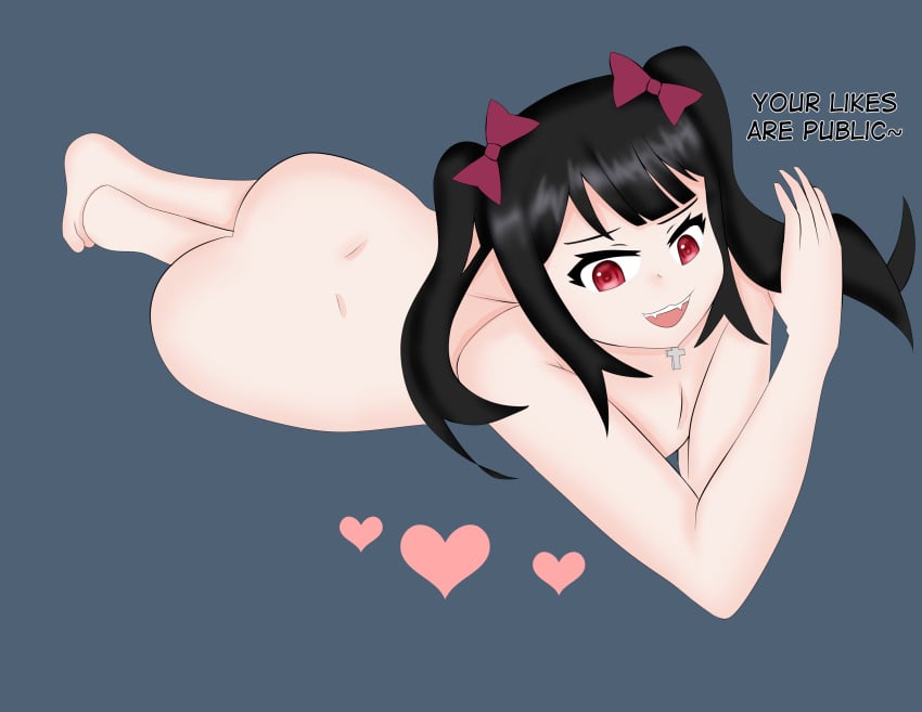 ass black_hair bow bratty rev_says_desu twintails ultra_artu ultraartu virtual_youtuber vtuber