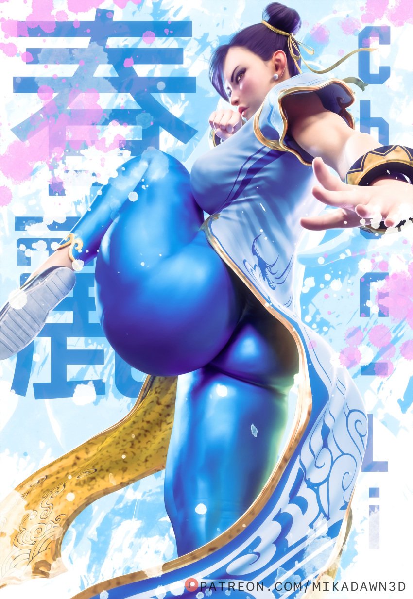 1girls 3d abs ass big_ass big_breasts bracelets bubble_ass bubble_butt capcom chinese_clothes chinese_dress chun-li clothed clothed_female clothes clothing curvaceous curvy_female curvy_figure dress female female_only fully_clothed mature_female mikadawn milf solo street_fighter street_fighter_6 thick_ass thick_thighs tight_clothing tights toned_legs voluptuous voluptuous_female wide_hips