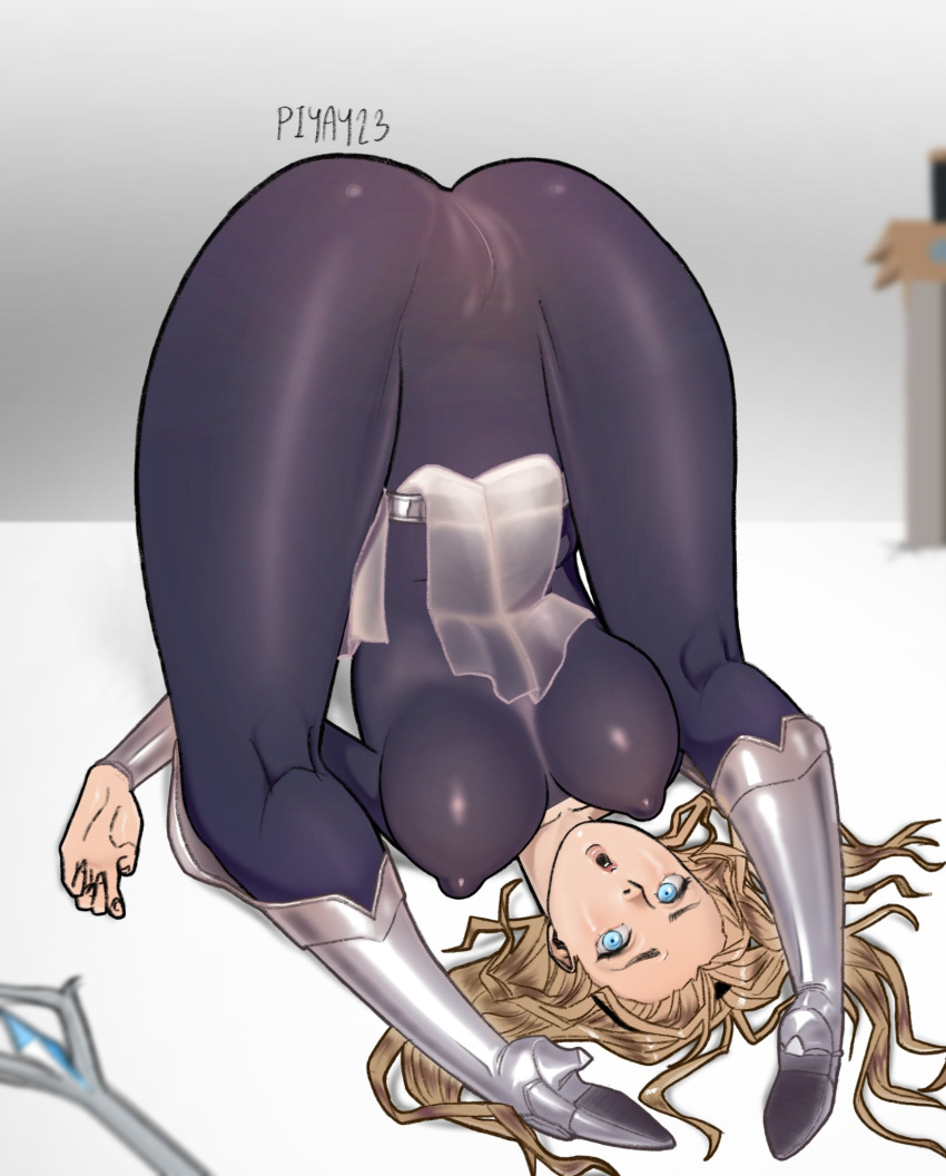 1girls ass big_ass blonde_hair bubble_ass bubble_butt demacia female female_focus female_only league_of_legends luxanna_crownguard pale-skinned_female pale_skin piledriver_position piyay23 riot_games