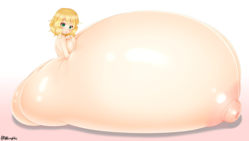 1girls big_breasts breasts_bigger_than_body breasts_bigger_than_head breasts_bigger_than_torso breasts_on_floor colossal_breasts enormous_breasts huge_breasts hyper hyper_breasts idolmaster idolmaster_cinderella_girls massive_breasts meat_wall_(body_type) sakurai_momoka solo_female tagme too_big_to_move wangucc