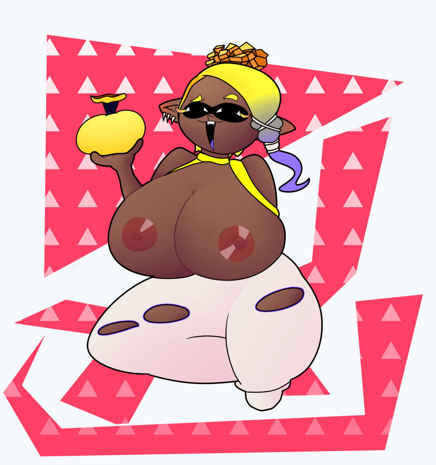 alternate_breast_size big_breasts breasts_bigger_than_head deep_cut_(splatoon) frye_(splatoon) huge_breasts splatoon splatoon_3 teaset_haliley