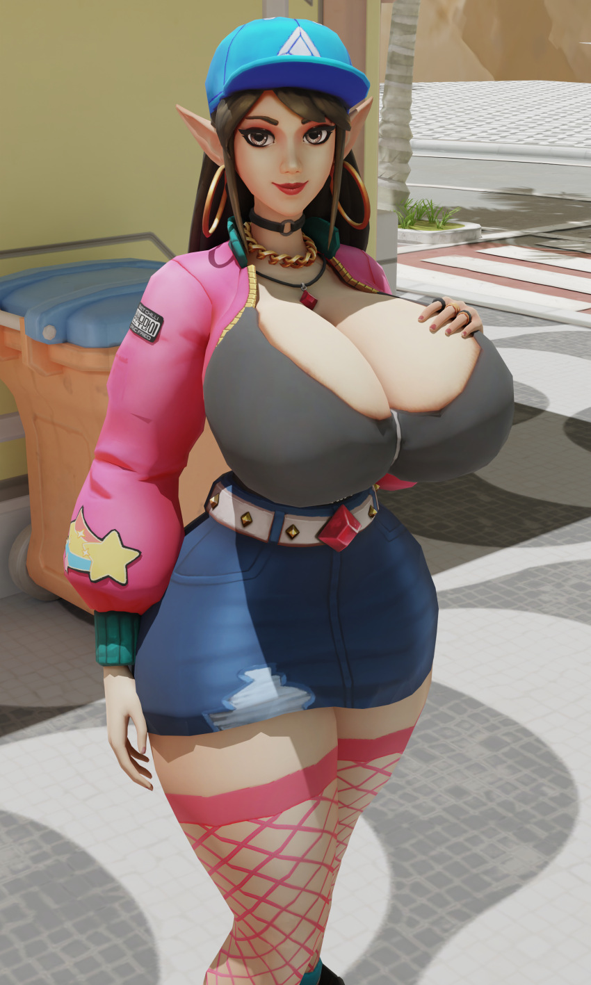 1girls alternate_breast_size breast_expansion breasts breasts_bigger_than_head decodec elf elf_ears expansion female female_only huge_breasts large_breasts paladins solo street_style street_style_ying thick_thighs thighs ying_(paladins)