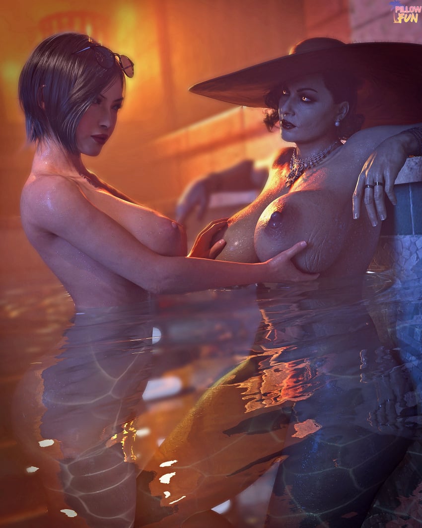 2girls 3d 3d_(artwork) ada_wong ada_wong_(adriana) alcina_dimitrescu ass big_ass big_breasts biohazard bottom_heavy breasts bust busty capcom chest cleavage curvaceous curves curvy curvy_body curvy_figure dark_hair digital_media_(artwork) enormous_breasts eyebrows eyelashes eyes female female_focus fit fit_female giantess gigantic_breasts grabbing_breasts groping groping_breasts hair hands_on_breasts hips hourglass_figure huge_ass huge_boobs huge_breasts humanoid large_ass large_boobs large_breasts legs lesbian_milf light-skinned_female light_skin lips massive_breasts mature mature_female milf mini_giantess mother mutant pale-skinned_female pale_skin partially_submerged pillowfun resident_evil resident_evil_2 resident_evil_2_remake resident_evil_4 resident_evil_4_remake resident_evil_8:_village tall_female thick thick_hips thick_legs thick_lips thick_thighs thighs top_heavy top_heavy_breasts upper_body vampire vampire_girl vampiress villain villainess voluptuous voluptuous_female waist white_body white_skin wide_hips yuri