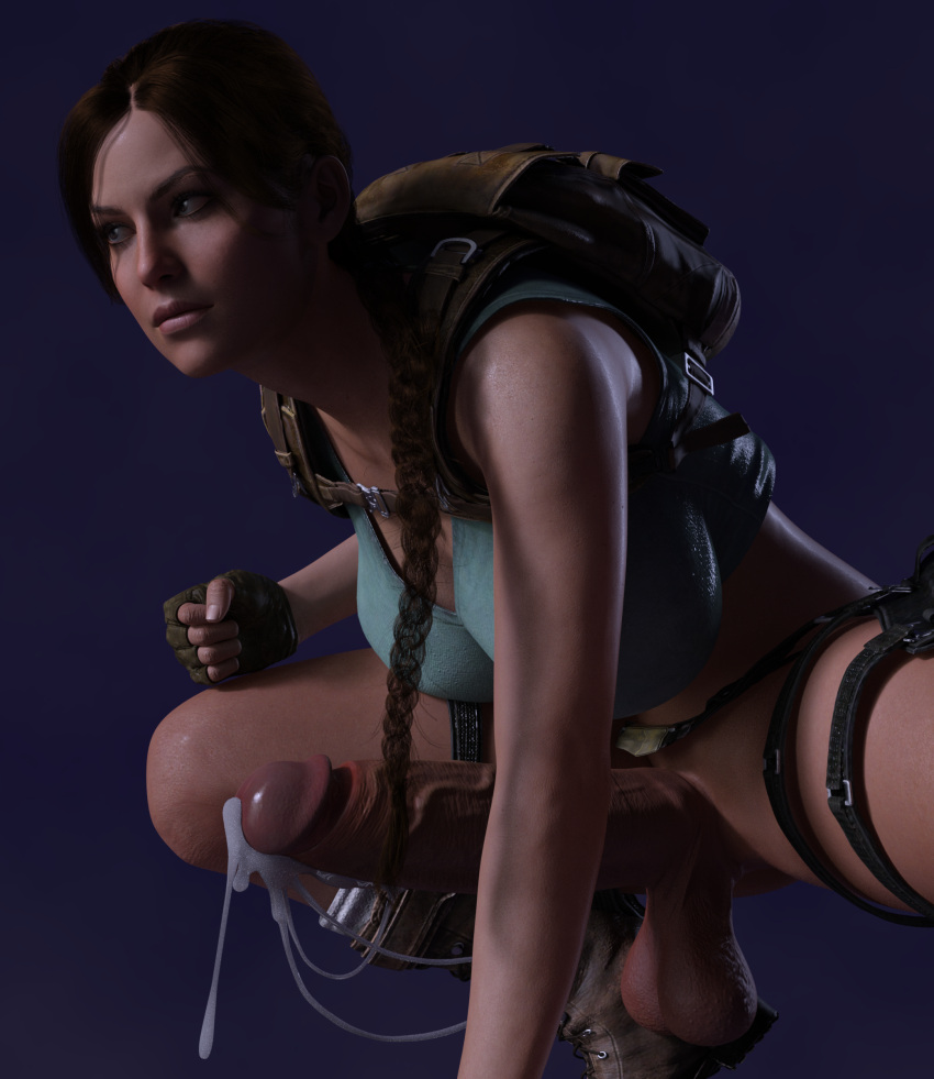 3d big_ass big_balls big_breasts big_butt big_cock big_penis boots brown_hair call_of_duty clothed clothing cock cum cumshot daz3d daz_studio erection futa futa_only huge_cock lara_croft lara_croft_(cod) partially_clothed princess_sivir shirt thick_thighs tomb_raider