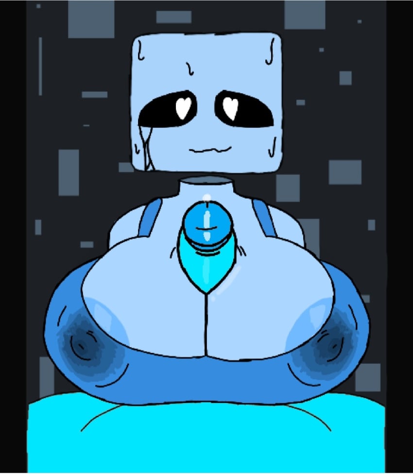 1boy 1girls beat_banger blue_skin blush bra edit heart-shaped_pupils jsab just_shapes_and_beats paizuri precum sad_cube sexy_bun255 titjob toriel_beat_banger