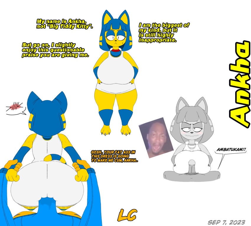 alien ambatukam animal_crossing ankha ankha_(animal_crossing) ankha_(hazeker) annoyed anthro_on_anthro anthro_on_human big_ass big_breasts big_butt big_penis blue_hair blush boobjob claws clothed clothed_female_nude_male clothed_paizuri clothed_sex clothing dark-skinned_male dark_skin dialogue doubutsu_no_mori dress dry_humping egyptian egyptian_clothes egyptian_female erect_penis erection erection_under_clothes erection_under_clothing first_person_view from_behind from_behind_position fucked_through_clothes fucked_through_dress fucked_through_skirt fully_clothed hands_on_hips hazeker huge_ass huge_breasts huge_butt looking_at_viewer lwd_cartoonz male/female meme_reference nairu_(doubutsu_no_mori) neil_lash nintendo paizuri_lead_by_female paizuri_over_clothes penetration_through_clothes pov precum_through_clothing pulling sex_through_dress sex_through_skirt sketch_page small_penis small_penis_doration sweatdrop sweater tail text thick thick_legs thick_thighs tight_clothing veiny_penis video_game_character white_background yellow_body